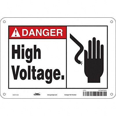 Safety Sign 7 inx10 in Polyethylene