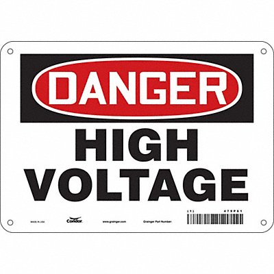 J6931 Safety Sign 7 in x 10 in Polyethylene
