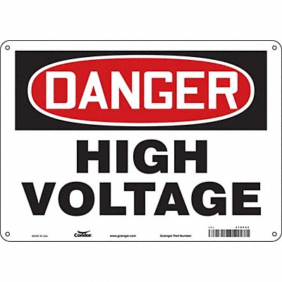 J6931 Safety Sign 10 in x 14 in Polyethylene