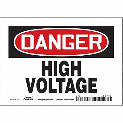 J6931 Safety Sign 5 inx7 in Vinyl