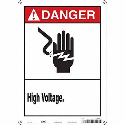 Safety Sign 14 in x 10 in Polyethylene