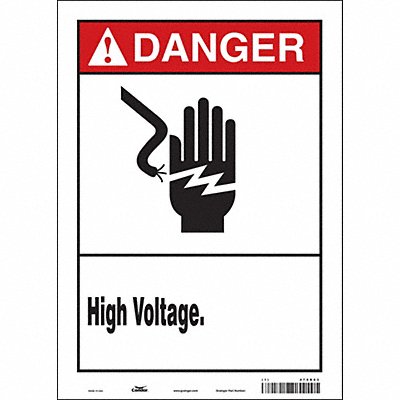 Safety Sign 14 in x 10 in Vinyl