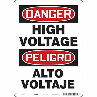 Safety Sign 14 in x 10 in Polyethylene