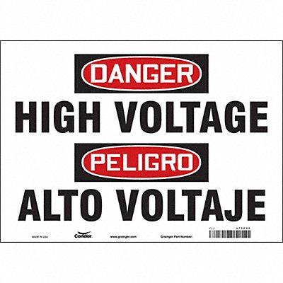 Safety Sign 10 in x 14 in Vinyl
