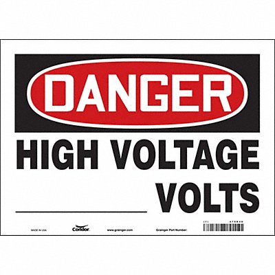 Safety Sign 10 inx14 in Vinyl