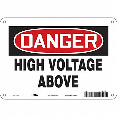 Safety Sign 7 in x 10 in Aluminum