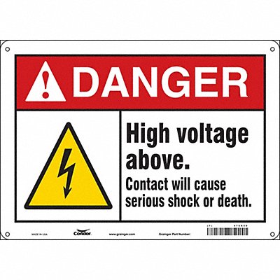 Safety Sign 10 in x 14 in Aluminum