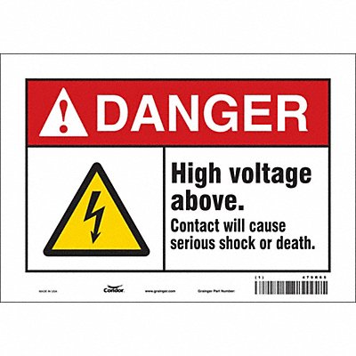 Safety Sign 7 in x 10 in Vinyl