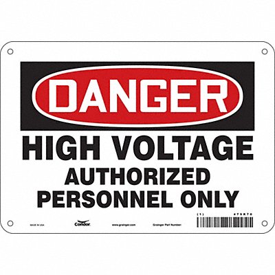 Safety Sign 7 inx10 in Polyethylene