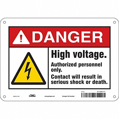Safety Sign 7 inx10 in Polyethylene