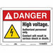 Safety Sign 10 in x 14 in Polyethylene