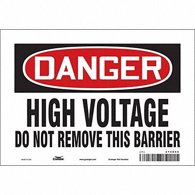 Safety Sign 7 in x 10 in Vinyl