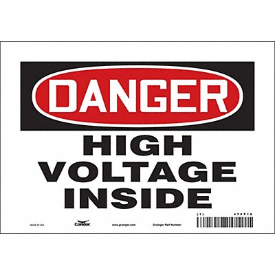 Safety Sign 7 inx10 in Vinyl