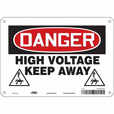 Safety Sign 7 inx10 in Polyethylene