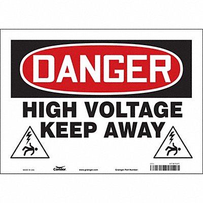 Safety Sign 10 inx14 in Vinyl