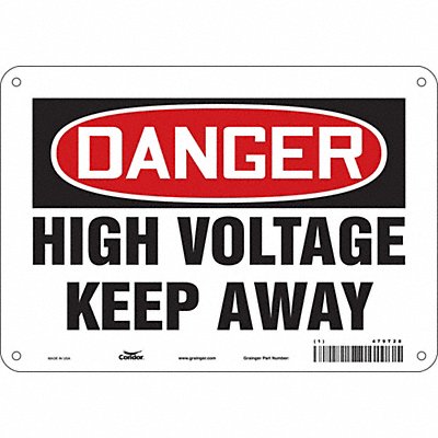 Safety Sign 7 in x 10 in Aluminum
