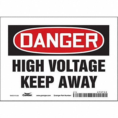 Safety Sign 5 inx7 in Vinyl