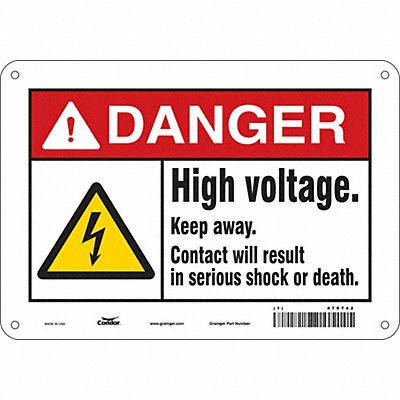 Safety Sign 7 in x 10 in Polyethylene