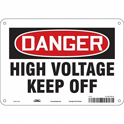 Safety Sign 7 in x 10 in Polyethylene