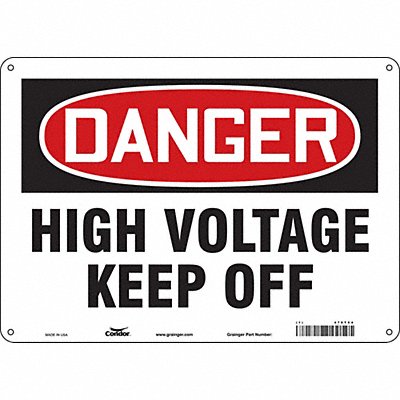 Safety Sign 10 in x 14 in Polyethylene