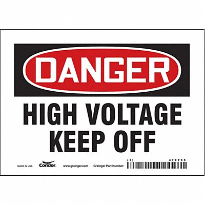 Safety Sign 5 inx7 in Vinyl