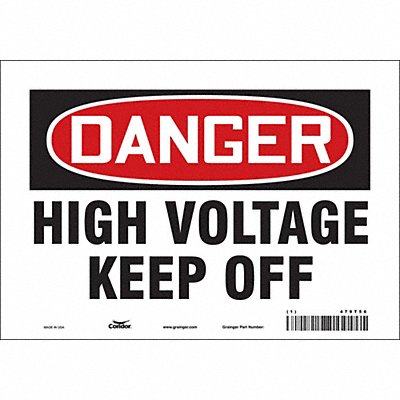 Safety Sign 7 in x 10 in Vinyl