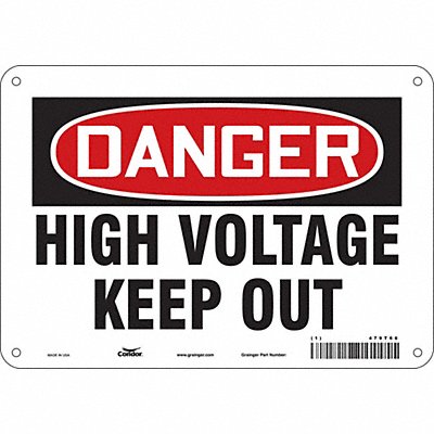 J6932 Safety Sign 7 in x 10 in Glow Vinyl