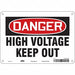 J6932 Safety Sign 7 in x 10 in Glow Vinyl
