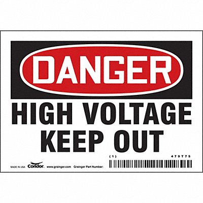 J6932 Safety Sign 3 1/2 inx5 in Vinyl