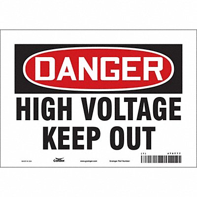 J6932 Safety Sign 7 inx10 in Vinyl