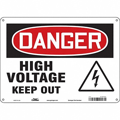 Safety Sign 10 inx14 in Aluminum