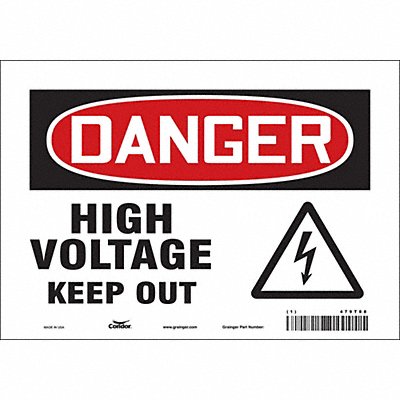 Safety Sign 7 inx10 in Vinyl