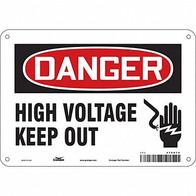 Safety Sign 7 in x 10 in Aluminum