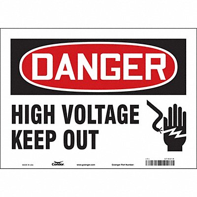 Safety Sign 10 inx14 in Vinyl