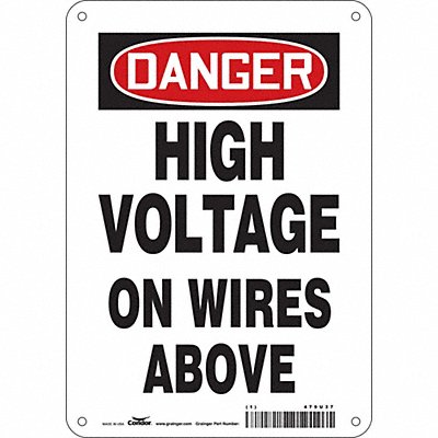 Safety Sign 10 in x 7 in Polyethylene