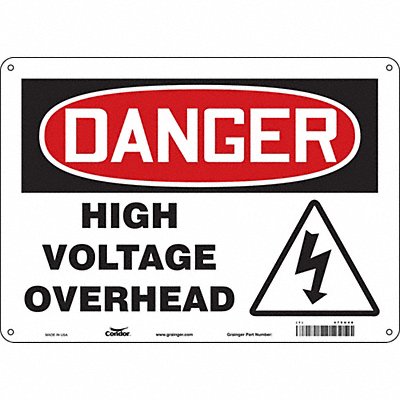 Safety Sign 10 in x 14 in Polyethylene