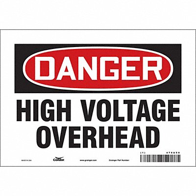 J6933 Safety Sign 7 inx10 in Vinyl