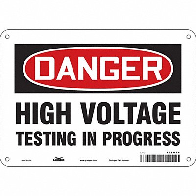 Safety Sign 7 inx10 in Polyethylene