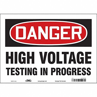 Safety Sign 10 in x 14 in Vinyl