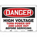 J8886 Safety Sign 10 inx14 in Polyethylene