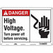 Safety Sign 10 in x 14 in Polyethylene