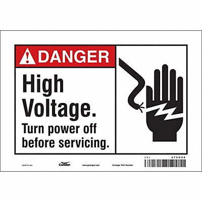 Safety Sign 7 in x 10 in Vinyl