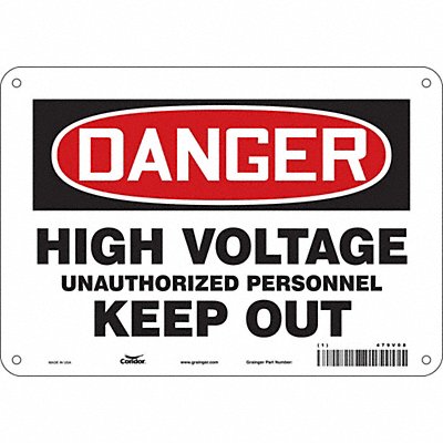 Safety Sign 7 in x 10 in Aluminum