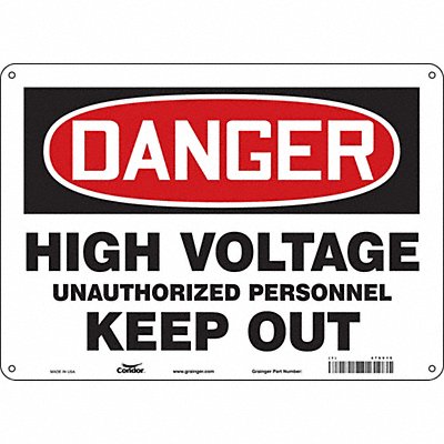 Safety Sign 10 inx14 in Polyethylene