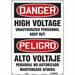 Safety Sign 20 in x 14 in Polyethylene