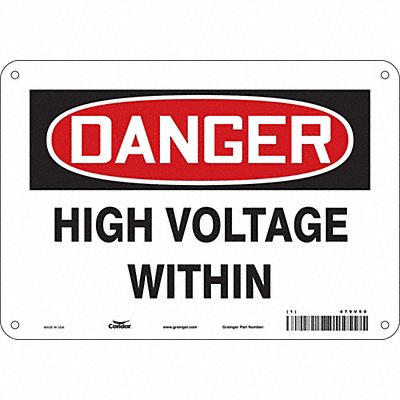 Safety Sign 7 in x 10 in Aluminum