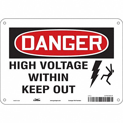 Safety Sign 7 in x 10 in Aluminum