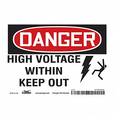 Safety Sign 5 in x 7 in Vinyl