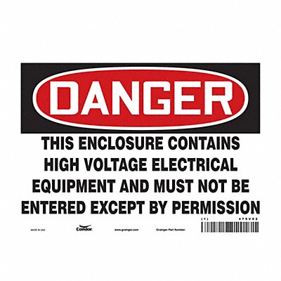 Safety Sign 7 inx10 in Vinyl