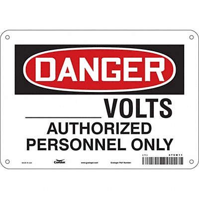 Safety Sign 7 in x 10 in Aluminum
